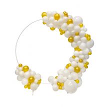 Ronde boog 2 meter wit - Thema: Sfeer decoratie - Grijs, Wit