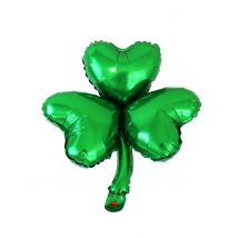 St Patrick's klavertje metalen bal 40 cm - Thema: Werelddelen - Groen - Maat Uniek Formaat