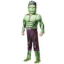 Luxe Hulk voor kinderen - Thema: Bekende personages - Groen - Maat 110/116 (5-6 jaar)