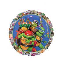 Ninja Turtles aluminium bal 45 cm - Thema: Comics, Cartoons - Groen