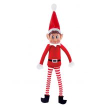 Elfie grappenmaker jongen 38 cm - Thema: Kerstmis - Rood