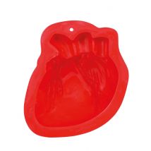Hartvormige geleivorm 16 x 12 cm - Thema: Magie en Horror - Rood - Maat Uniek Formaat