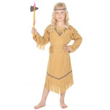 Beżowy kostium Indianki dla dziewczynki