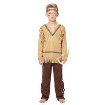 Kostium indyjski z frędzlami i dekoltem w serek dla chłopców
