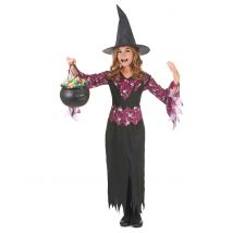Kostium czarownicy na Halloween z kapeluszem