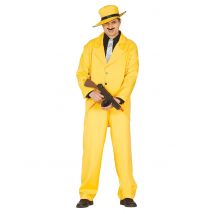 Kostium żółty gangster dla dorosłych