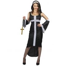 Kostium zakonnica sexy biały krzyż damski