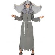 Szary kostium opętanej zakonnicy dla kobiet Halloween