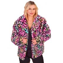 Wielokolorowa bluza polarowa w panterkę dla kobiet