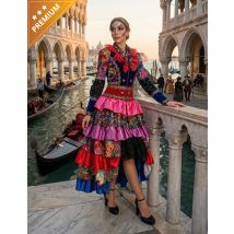 Wysokiej jakości damska kurtka karnawałowa w stylu Fiesta Carnavale wielokolorowa