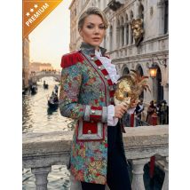 Damska marynarka karnawałowa w kwiaty premium