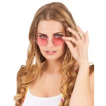 Lunettes rondes de hippie pour Adulte - Couleur Bleu