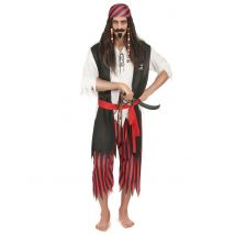 Déguisement pirate corsaire pour Homme - Couleur Rouge - Taille M / L