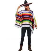 Poncho mexicain pour Homme - Couleur Multicolore - Taille M