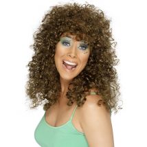 Perruque auburn frisée pour Femme - Couleur Marron