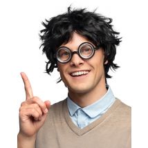 Lunettes idiot effet bocal pour Adulte - Couleur Noir