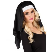 Coiffe de nonne pour Adulte - Couleur Noir