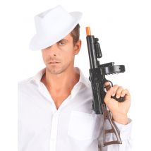 Chapeau de gangster blanc pour Adulte - Couleur Blanc