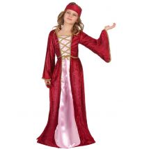 Déguisement reine médiévale rouge pour Fille - Taille M 7-9 ans (120-130 cm)