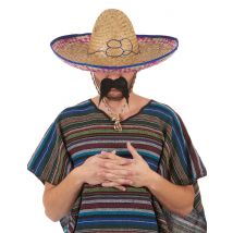 Sombrero mexicain en paille pour Adulte