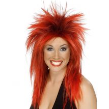 Perruque rock rouge pour Femme
