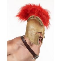 Casque gladiateur romain luxe - Couleur Rouge