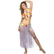 Jupe hawaïenne translucide longue pour Adulte
