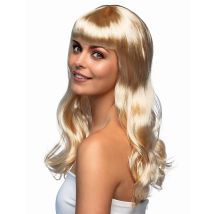 Perruque blonde dorée longue pour Femme