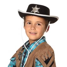 Chapeau cowboy noir pour Enfant - Couleur Noir