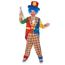 Déguisement clown joyeux pour Enfant - Couleur Multicolore - Taille L 10-12 ans (130-140 cm)