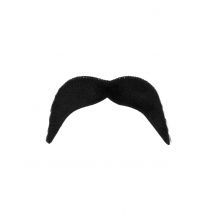 Moustache noire années 70' pour Adulte - Couleur Noir