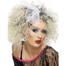 Perruque années 80 blonde pour Femme - Couleur Blanc