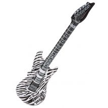 Guitare rock gonflable zébrée pour Adulte - Couleur Multicolore