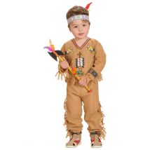 Déguisement indien pour Garçon - Couleur Multicolore - Taille 2-3 ans
