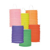 12 Lampions colorés 13 cm