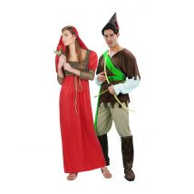 Déguisement de couple princesse et robin des bois