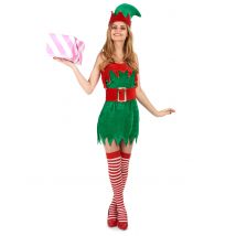 Déguisement Elfe pour Femme Noël - Couleur Rouge - Taille S