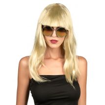 Perruque blonde avec frange pour Femme