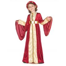 Déguisement médiévale reine pour Fille - Couleur Multicolore - Taille L 10-12 ans (130-140 cm)