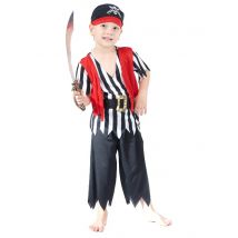 Déguisement pirate pantalon pour Garçon - Couleur Rouge - Taille XS 3-4 ans (92-104 cm)