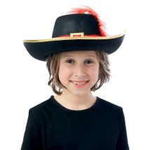 Chapeau mousquetaire pour Enfant - Couleur Noir