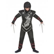 Déguisement ninja pour Garçon - Couleur Noir - Taille M 7-9 ans (120-130 cm)