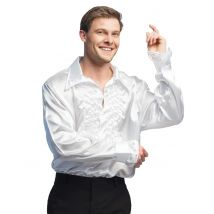 Chemise disco blanche pour Homme - Taille L (52/54)