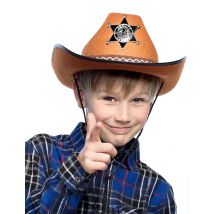 Chapeau sheriff marron pour Enfant - Couleur Marron