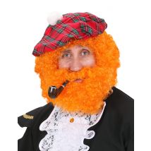 Perruque écossais orange pour Homme