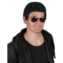 Perruque frisée noire pour Homme