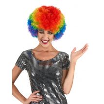 Perruque clown multicolore confort pour Adulte - Couleur Multicolore