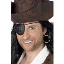 Boucle d'oreille et cache oeil pirate pour Adulte