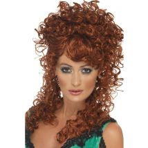 Perruque frisée rousse pour Femme - Couleur Marron