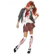 Déguisement écolière zombie Halloween pour Femme - Taille L